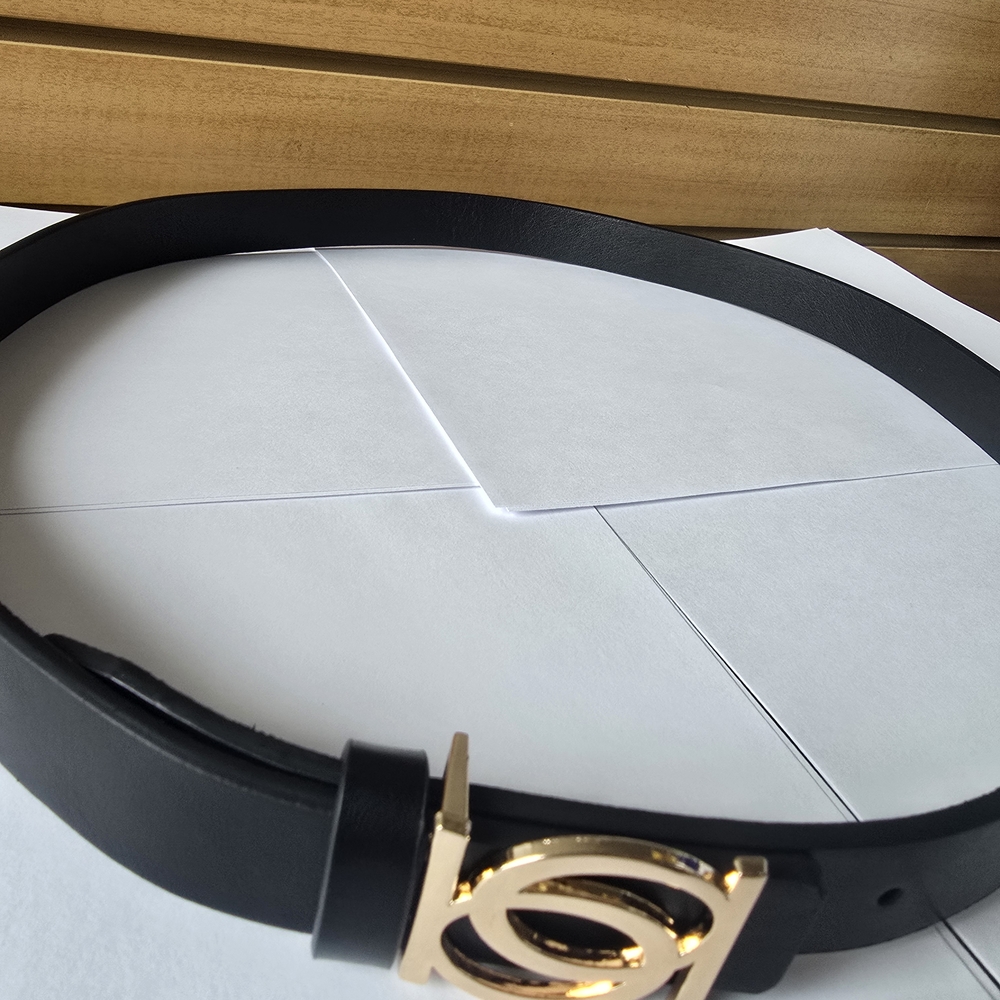 Black Belt with Gold Buckle